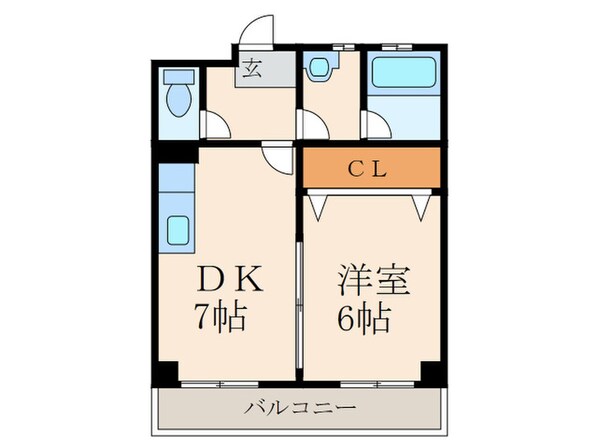 コンプレート中津口の物件間取画像